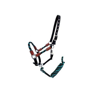 Estribos de Cuero y Nailon con Diseño Teal de Alta Calidad para Uso Ecuestre - Product Image 1