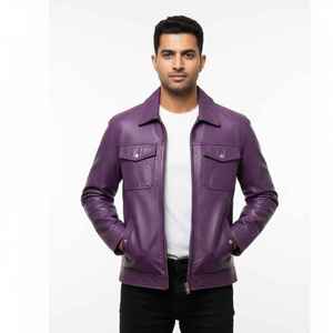 100% <b>Real</b> <b>Leather</b> <b>Jacket</b> for Men Everyday Use <b>Jackets</b> for Men Export Quality Premium Quality Soft Men <b>Leather</b> <b>Jacket</b> - Product Image 1
