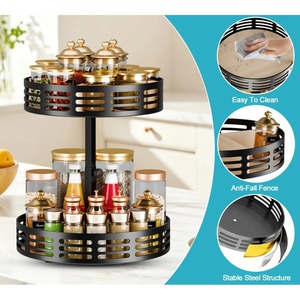 Premium Quality Round Spice <b>Rack</b> For Keeps <b>Kitchen</b> Essentials Visible And Accessible And Smart Space Saving Solution <b>Rack</b> - Product Image 3