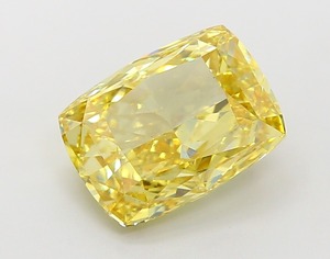 Diamant de laboratoire CVD de haute qualité 4,06 CT, taille coussin, jaune vif fantaisie, VS1, EX Cut, en vrac, stock fournisseur - Product Image 1
