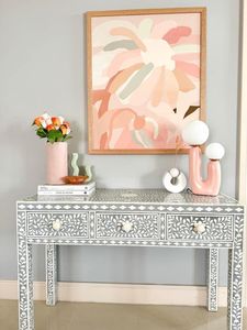 Mesa de Centro de Diseño Moderno con Incrustaciones de Hueso, Ecológica, Hecha a Mano, Duradera, Personalizable, para Hogar, Hotel, Sala de Estar, Natural - Product Image 3