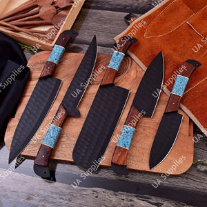 Juego de Cuchillos de Cocina Modernos con Hoja de Acero Inoxidable Forjada a Mano, Acabado Mate, Orientación de Mano Ajustable, MOQ Bajo - Product Image 3