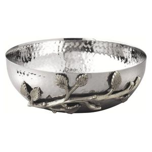 Juego de Tazones de Servir de Metal de 3 Niveles con Diseño de Rama de Olivo de Lujo |   Plato Decorativo para Dulces con Diseño Martillado para Decoración del Hogar, Centro de Mesa para Bodas - Product Image 3