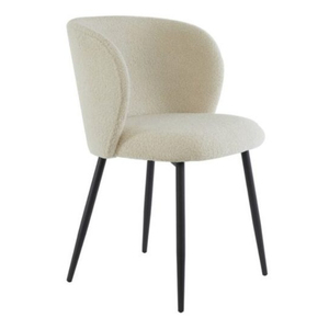 Modern Eco-Friendly Upholstered Dining <b>Chair</b> with Solid Wood Frame Velvet Seat and Black Metal Legs - Product Image 3