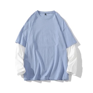 เสื้อยืดแขนสองชั้นทรงพรีเมียมสำหรับผู้ชาย สไตล์วินเทจล้างสีแบบแอซิดวอช เหมาะสำหรับลุคสบายๆ และแฟชั่นสตรีททันสมัย - Product Image 1