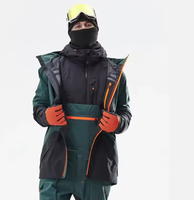 Combinaison de ski personnalisée pour homme, à capuche, imprimée Snowbird, imperméable, coupe-vent, chauffante, avec fermeture éclair, 100 % polyester, design à panneaux, combinaison de saut