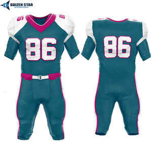 American Football Uniform Set Brown Green White 86 Number Sublimated V-Neck Short Sleeve Fitted Moisture Wicking Adult Men - Product Image 2