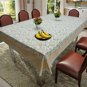 Mantel Rectangular Moderno Hecho a Mano en India, con Estampado Floral, de Algodón, Personalizable, Ecológico, para Mesa de Comedor Interior y Exterior - Product Image 2