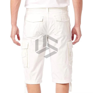 Pantalones Cortos Cargo de Alta Calidad 100% Algodón para Hombre, Casuales, Deportivos, de Cintura Media, Secado Rápido, Diseño Liso - Product Image 2