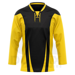 Maillot de hockey sur glace personnalisé unisexe blanc et noir 88, imprimé par transfert thermique, anti-UV, évacuant l'humidité, manches longues, uniforme d'équipe (avant) - Product Image 5