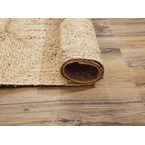 Tapis en chanvre tressé plat antidérapant réversible de luxe personnalisé, super doux, forme moderne, pour la maison, l'hôtel, la décoration de sol, tapis de porte - Product Image 3