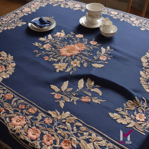 Mantel rectangular tejido de algodón duradero hilo lavable teñido e impreso para el hogar restaurante Hotel uso - Product Image 1