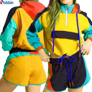 ชุดเซ็ตเสื้อแจ็คเก็ตครึ่งซิปมีฮู้ดและกางเกงขาสั้นสำหรับผู้หญิง ระบายอากาศได้ดี ไซส์ใหญ่ แฟชั่นฤดูใบไม้ผลิและฤดูร้อน แบบยูนิเซ็กซ์ 2 ชิ้น - Product Image 6