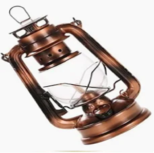 Antique finish copper brass <b>hurricane</b> oil lamp with durable frame for outdoor decor, available at wholesale prices. - Product Image 1