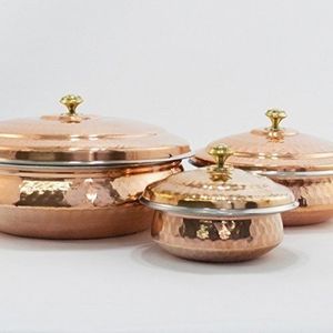 Premium Copper <b>Saucepan</b> Lid Heavy Gauge Cooking Pot for Home Kitchen Restaurant Hotel Durable Metal Gas Stove Compatible Build - Product Image 1