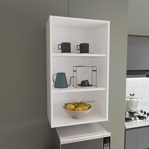 Eco 36\" High <b>Open</b> 3 Tier Wall Cabinet White <b>Storage</b> Cabinet Cube Shelf for Bedroom Office Living Room or Garage - Product Image 1