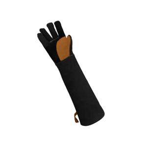 Gants de soudage en cuir de vachette renforcé de taille XL, couleur rouge, avec doublure en coton, résistants à la chaleur, protection des mains - Product Image 6