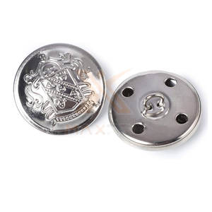 อุปกรณ์ตกแต่งชุดพิธีการราคาส่งถูก กระดุมเหล็กคุณภาพดีสำหรับชุดพิธีการ - Product Image 1