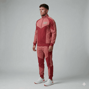 Ensemble de survêtement homme REXFIT SPORTS avec blocs de couleur, fermeture éclair intégrale, sur mesure, respirant, en polyester et coton, pour l'automne - Product Image 5