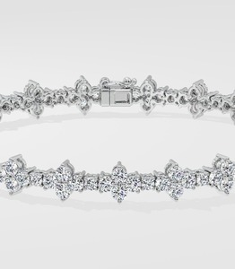 Bracelet en diamant Quinn, motif luxueux, bracelet en or avec diamants, bijoux fins - Product Image 3
