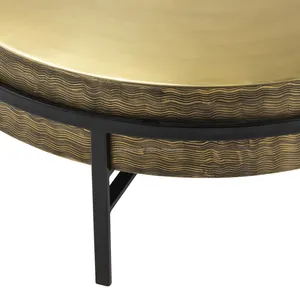 Elegante Mesa de Centro Redonda de Hierro Forjado, Estilo Costero Moderno, Desmontable, Decoración para el Hogar, Diseño Premium, Zahid Exports - Product Image 4