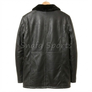 Hot Selling Bomber Flight Fur Lining Shearling Sheepskin <b>Leather</b> <b>Jacket</b> Comfortable Flying Multicolor for <b>Men</b> <b>Leather</b> <b>Jacket</b> - Product Image 2