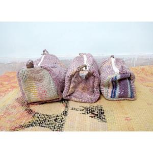 Custom Made Zipper Kantha 100% kantha patch work Cotton Pouches Available in Assorted Designs and Sizes for women's gift - Product Image 2