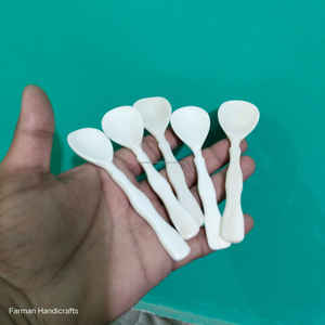 Cuillère en os de buffle blanc de luxe, petite, faite à la main, artisanale, naturelle, pour la cuisine et la salle à manger, à prix avantageux - Product Image 2