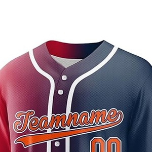 Maillot de baseball personnalisé brodé pour homme, séchage rapide, respirant, en polyester, style uniforme, vente en gros, pas cher, vierge - Product Image 5