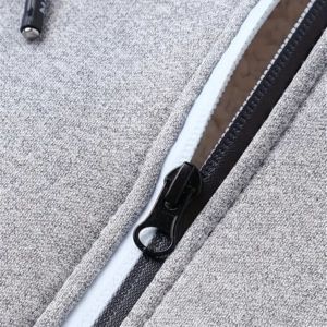 Sweat à capuche noir pour homme, en molleton doux, coupe oversize, long, avec logo personnalisé - Product Image 6