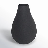 Vase de table minimaliste en fer forgé noir, fait main avec une finition lisse, pour la décoration moderne de la maison et les occasions de mariage