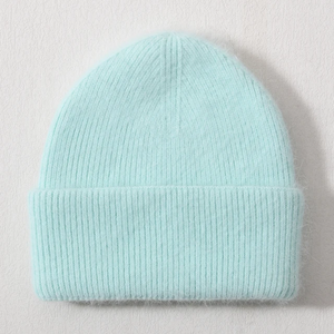 Winter <b>Wool</b> Knitted Mohair <b>Beanie</b> Private Label Quality Customized Logo Mohair <b>Beanie</b> in Different Colors - Product Image 2