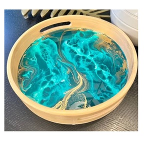 ถาดเสิร์ฟงานฝีมือคุณภาพสูงเคลือบเอนาเมลไม้ สำหรับโรงแรม ถาดเสิร์ฟแบบกำหนดเอง สไตล์คลาสสิก - Product Image 1