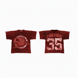 Camiseta de Cuello Redondo de Felpa, Estilo Hip Hop, Personalizada con Logotipo Impreso en DTF, Transpirable, para Hombre y Mujer - Product Image 5