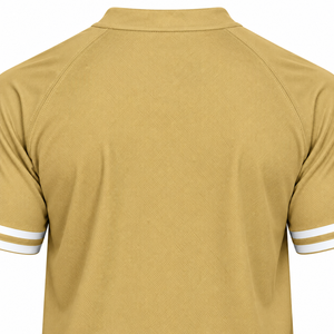 Camiseta Henley IOTA Marrón Dorado para Hombre, Manga Corta, Cuello con Botones, Letras Griegas, Camisa de Fraternidad, Atlética, Casual - Product Image 5