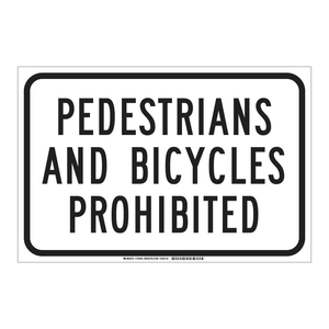 Señal de Prohibido Circular para Peatones y Bicicletas - PVC Resistente para Áreas de Seguridad Interiores y Exteriores - Product Image 1