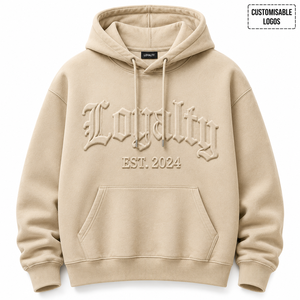 Best Selling <b>Three</b>-dimensional Embossed Winter Hoodie Custom Logo Pure Cotton Circle Thickened Embroidery Oversized Streetwear - Product Image 1