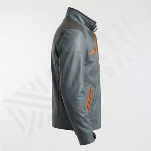 Chaqueta de Motociclista de Cuero Genuino para Hombre de la Mejor Calidad, Nueva Colección de Invierno, Chaquetas de Motocicleta con Protecciones Desmontables Personalizadas - Product Image 3