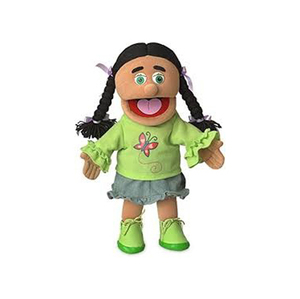 Plush Puppet With Blonde Hair And Blue Outfit <b>Soft</b> <b>Stuffed</b> Animal <b>Toy</b> For Kids Age 2 To 4 Years Unisex - Product Image 3