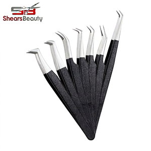 Pinzas de pestañas Premium Rainbow, 6 piezas, herramientas profesionales de alta precisión para extensión de pestañas de volumen, para uso en salón - Product Image 5