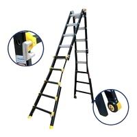 Escalera de aluminio industrial multiusos Diseño plegable en forma de A y en forma de I Hecho en Vietnam 4x5 pasos - Product Image 5