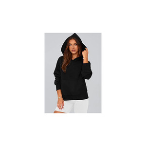 Sweat-shirt à capuche surdimensionné en polaire pour femme, coupe ample, style streetwear - Product Image 2