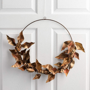 Unique Metal Wreath with Elegant Floral Artwork and Decorative Finish for Home Entrance and Garden Decor - Product Image 2
