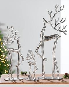 Centre de table décoratif en forme de renne métallique contemporain, ornement de table de Noël, accent festif pour l'intérieur - Product Image 3