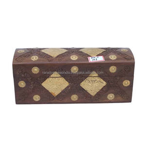 Organizador de almacenamiento de joyas de madera con clase de alta calidad con incrustaciones de latón hechas a mano a precios asequibles de proveedores - Product Image 5