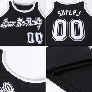 Maillot de basket-ball d'été à manches courtes, noir, personnalisé, réversible, double couche, séchage rapide - Product Image 5