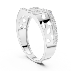 REGAL FORTE MEN'S LAB GROWN DIAMOND <b>RING</b> <b>SET</b> IN 18KT WHITE <b>GOLD</b> FOR WEDDING ENGAGEMENT GIFTING OFFICE WEAR DAILY USE - Product Image 3