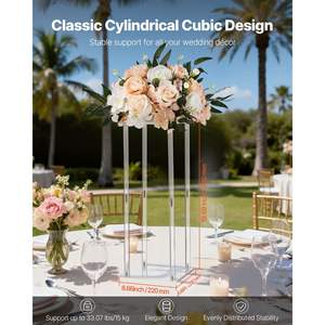 10 pièces, support de présentation floral en acrylique laminé de 19,69 pouces, support de fleurs de mariage, support de centre de table pour fête et anniversaire, décoration de la maison - Product Image 2