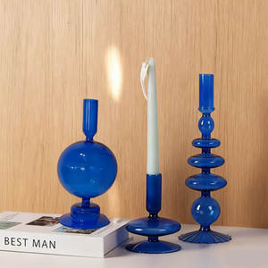 Bắc Âu Glass Taper <span class=keywords><strong>Candle</strong></span> Holders Phòng Trang Trí Nội Thất Khách Lãng Mạn Nến Chủ Đám Cưới Sinh Nhật Bữa Ăn Tối Trang Trí - Product Image 4