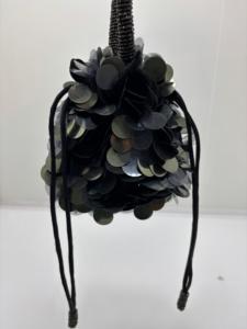 Beautiful Premium Quality Beaded <b>Sequin</b> Embroidered Bucket <b>Bags</b> with Zipper Closure Stylish Fashion Design for Party Use - Product Image 3